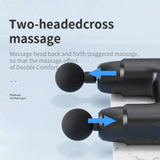 Double Head Massage Gun Electric Fascia Gun Deep Tissue Neck Body Back Muscle Massager For Fitness Relaxation Health Care